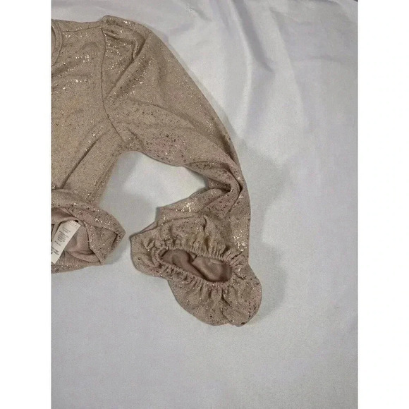 Hailey & Co Sparkly Gold Blouse Size Medium - Picture 7 of 8